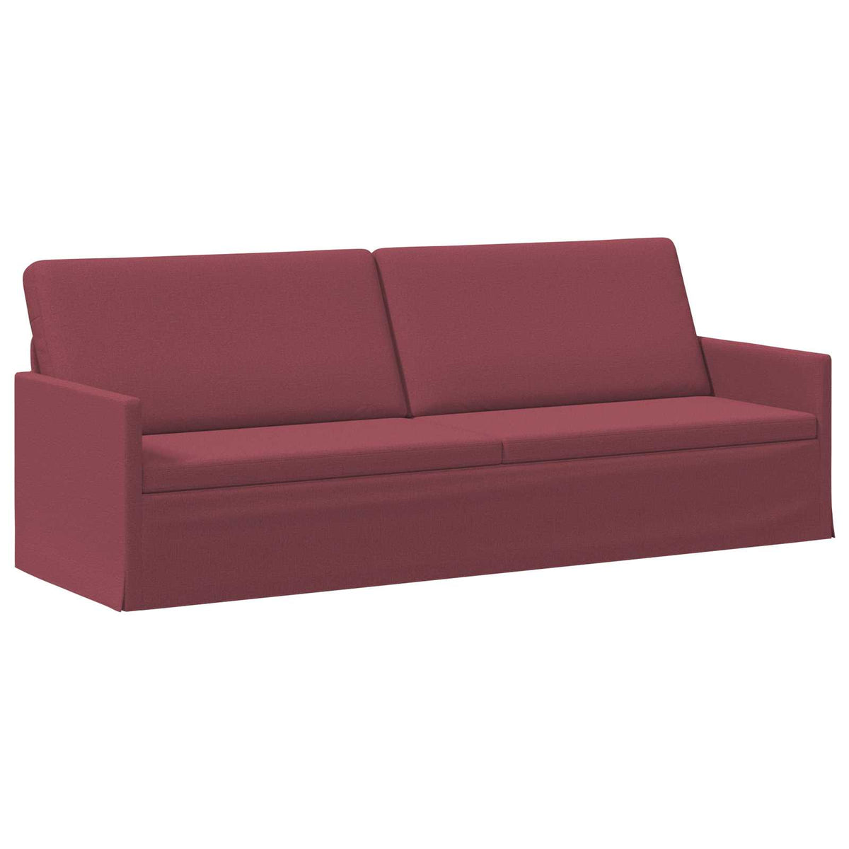 3 Seater Sofa Wine Red 220 x 81 x 82 cm Fabric