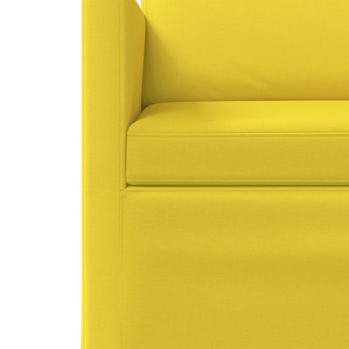 3 Seater Sofa Light Yellow 220 x 81 x 82 cm Fabric
