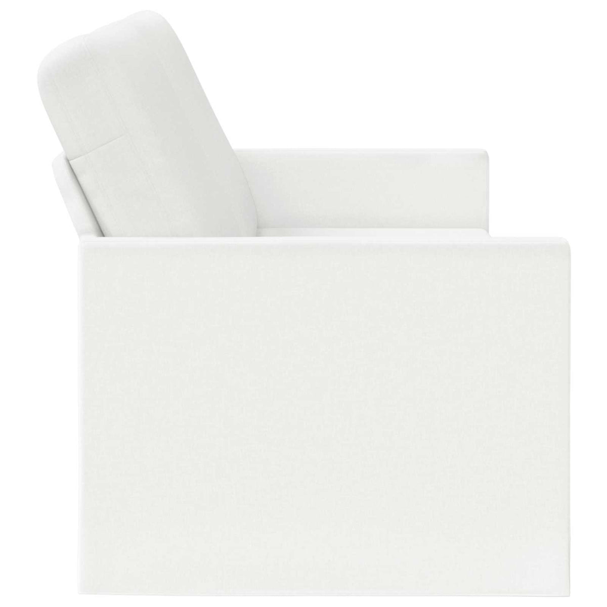 3 Seater Sofa White 220 x 81 x 82 cm Fabric