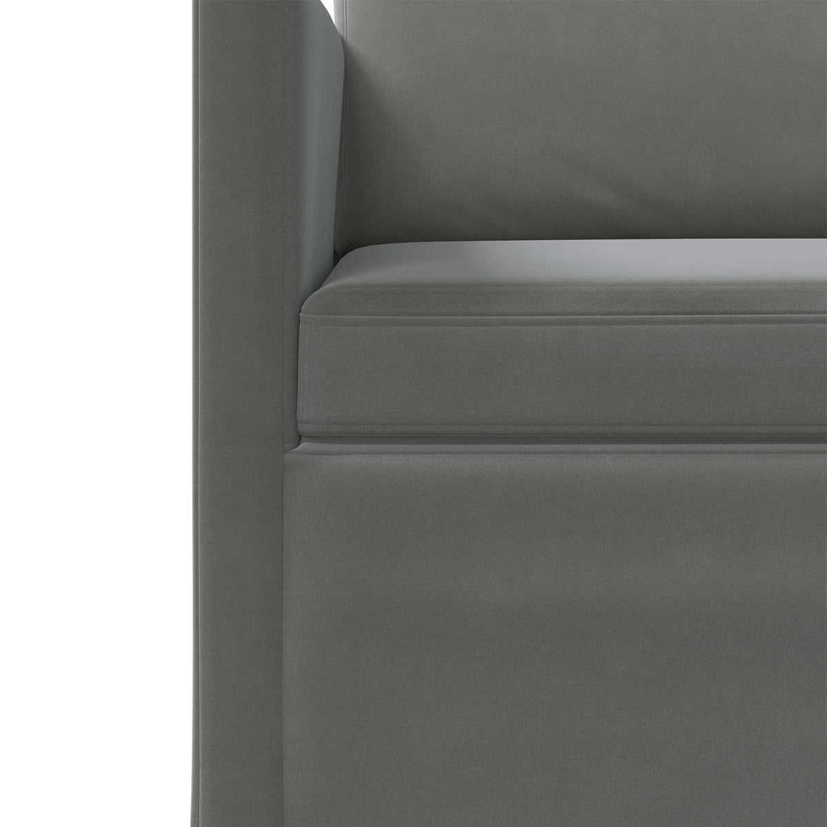 3 Seater Sofa Dark Grey 220 x 81 x 82 cm Velvet
