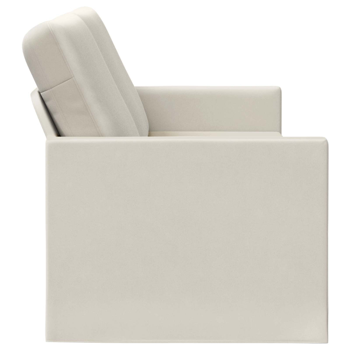 3 Seater Sofa Cream 220 x 81 x 82 cm Velvet