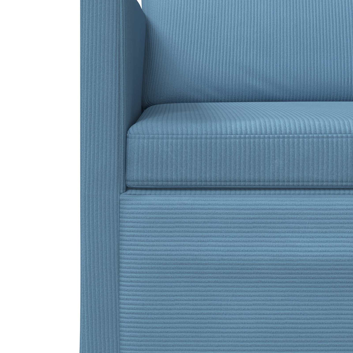 3 Seater Sofa Blue 220 x 81 x 82 cm Corduroy Fabric