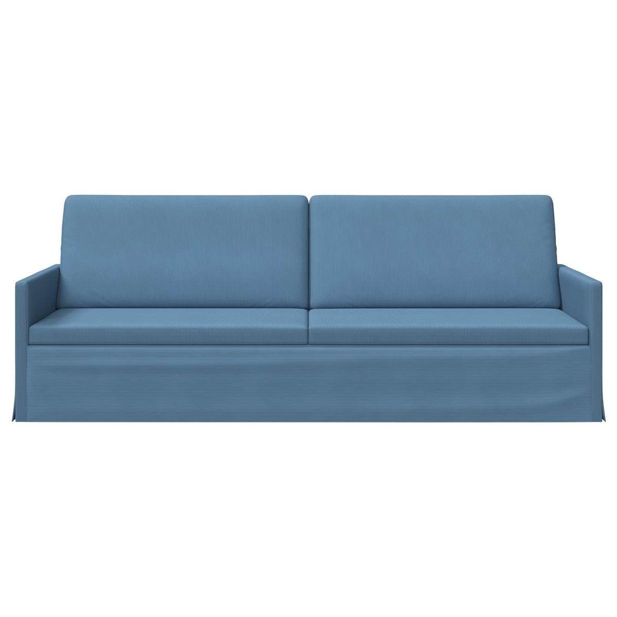 3 Seater Sofa Blue 220 x 81 x 82 cm Corduroy Fabric