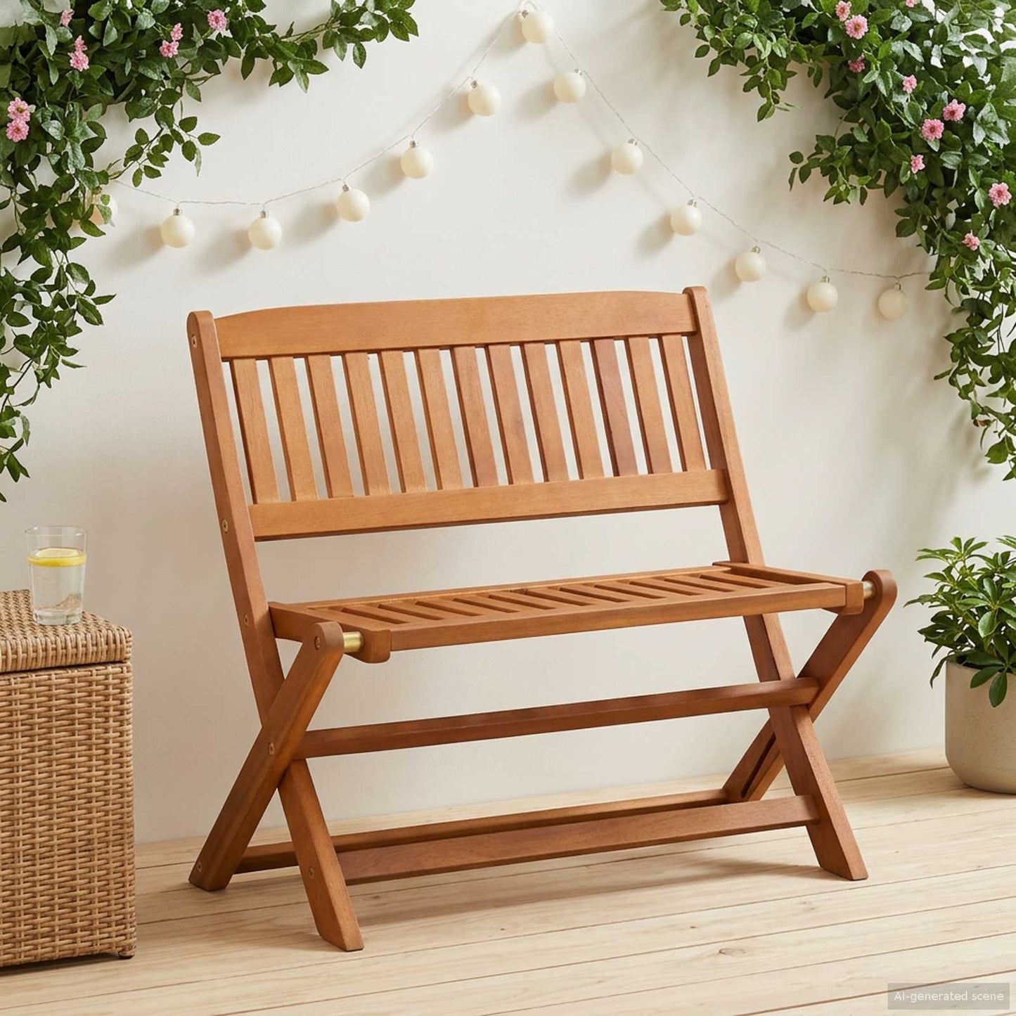 Children Bench Brown 61 x 38 x 57 cm Solid Eucalyptus Wood