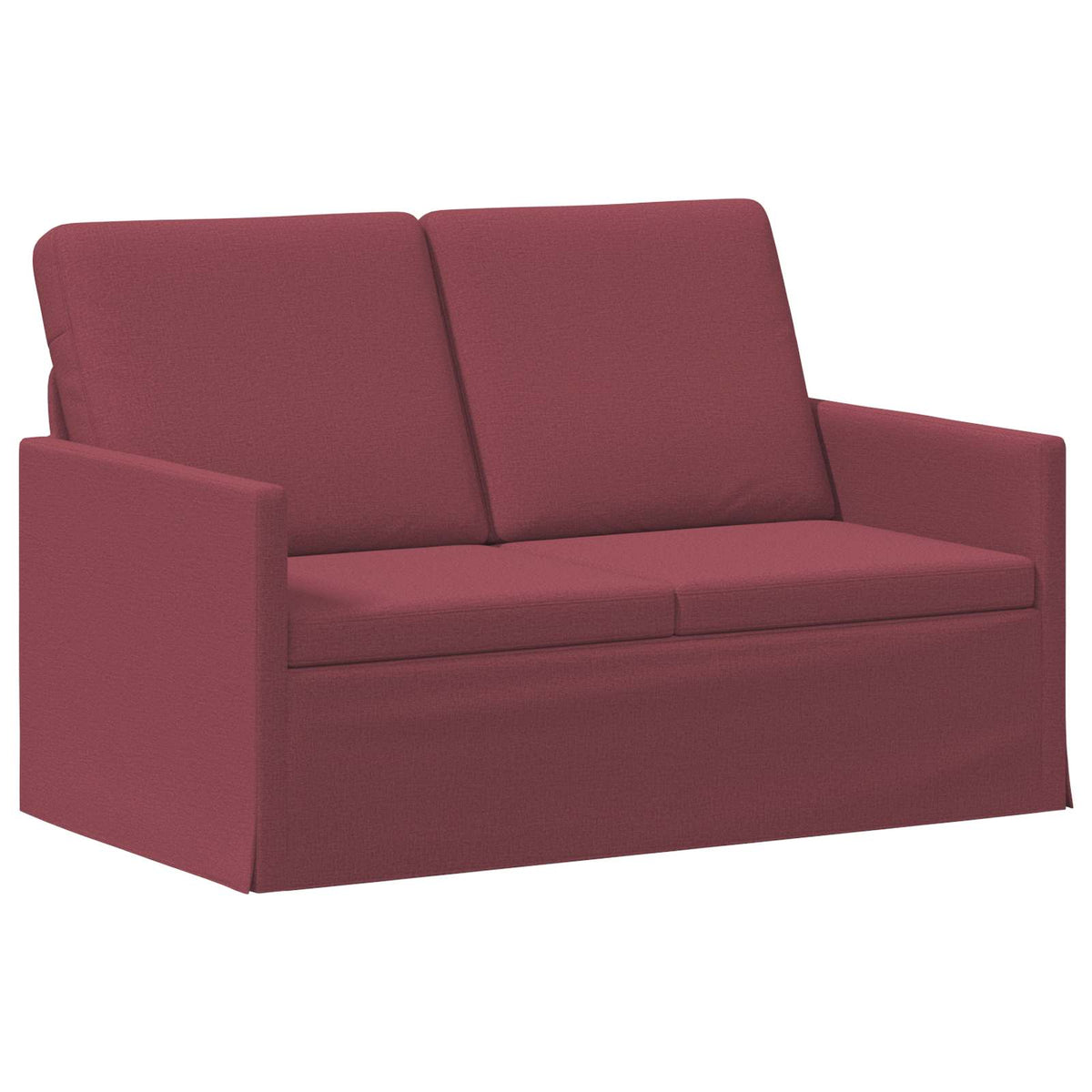 Sofa Set 2 pcs Wine Red Fabric