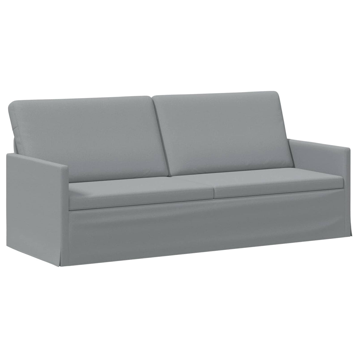 Sofa Set 2 pcs Light Grey Fabric