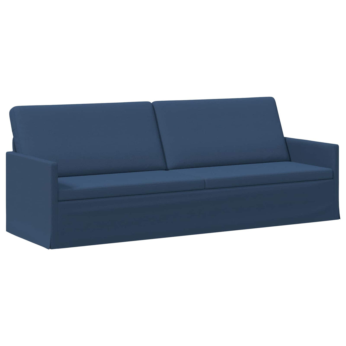 Sofa Set 2 pcs Blue Fabric