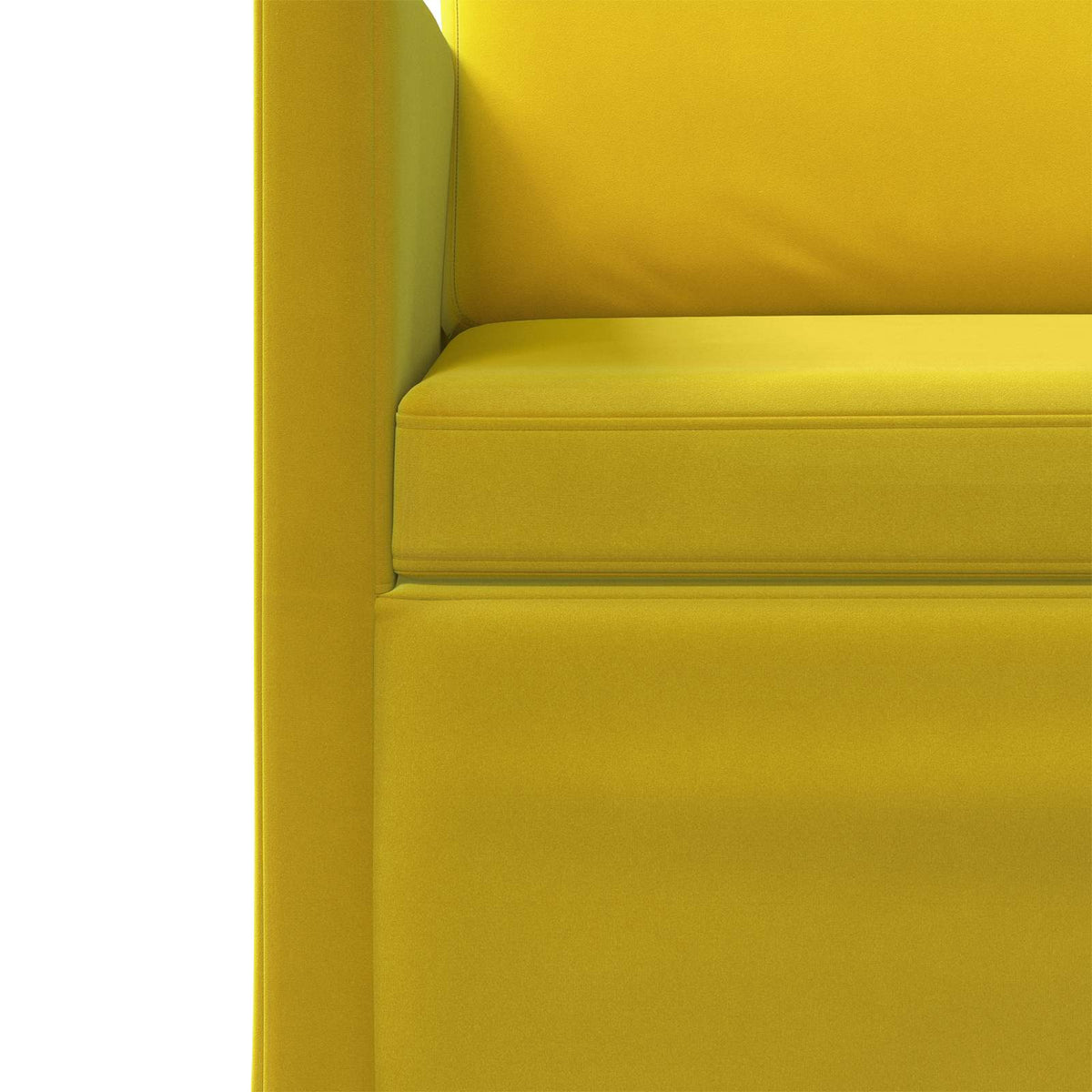 Sofa Set 2 pcs Yellow Velvet