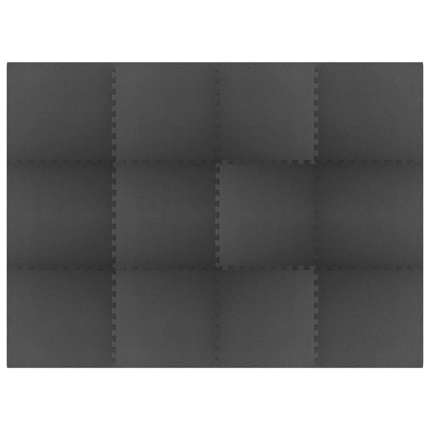 Pool Ground Mat 12 pcs Black 4.32 ㎡ EVA Foam