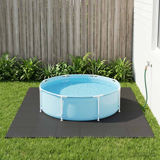 Pool Ground Mat 50 pcs Black 18 m² EVA Foam