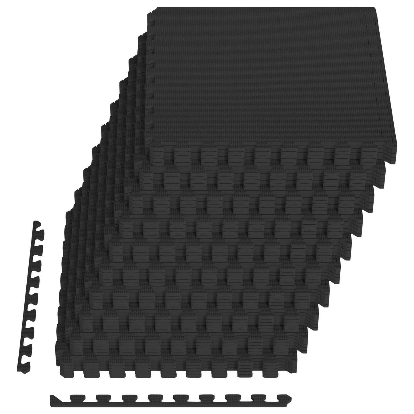 Pool Ground Mat 50 pcs Black 18 m² EVA Foam