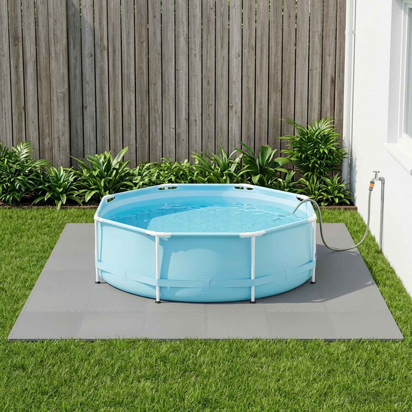 Pool Ground Mat 50 pcs Grey 18 m² EVA Foam