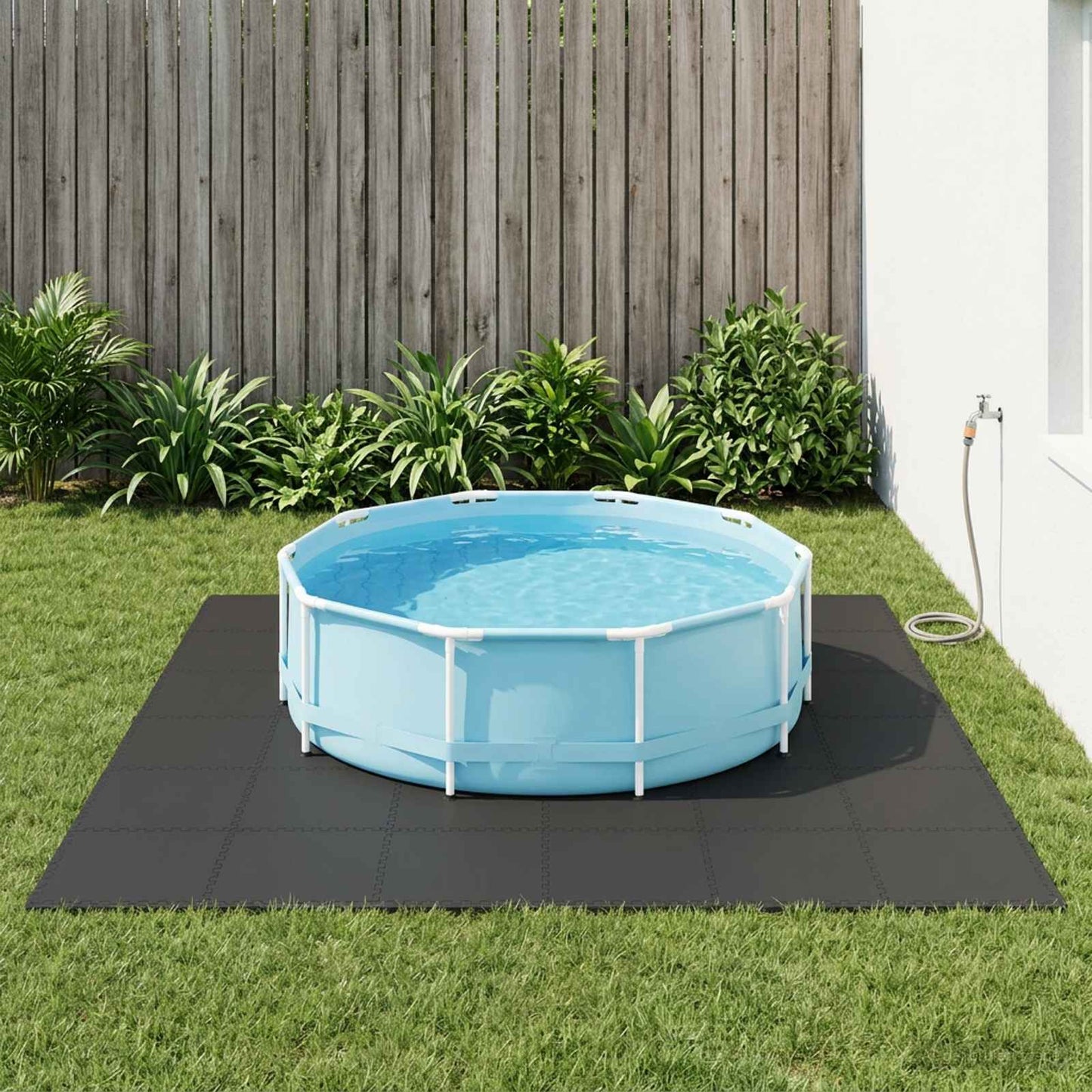 Pool Ground Mat 12 pcs Black 4.32 m² EVA Foam