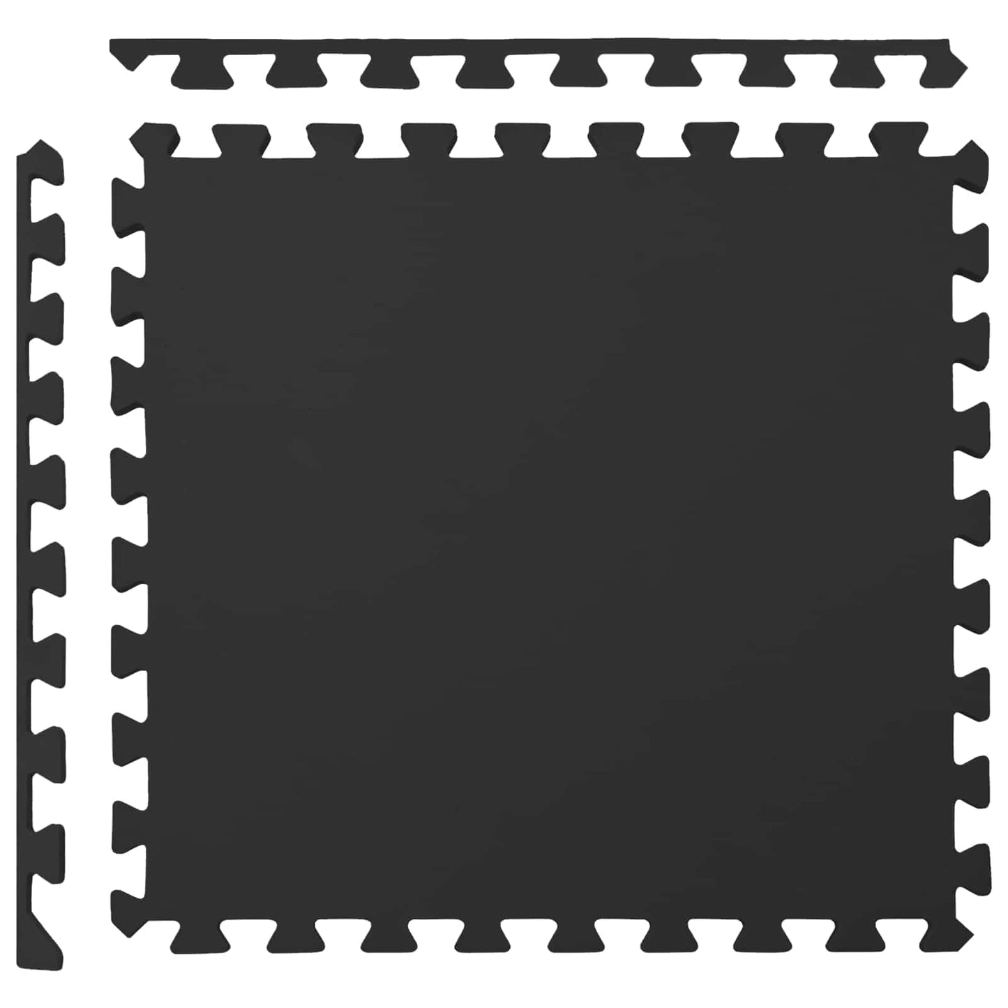 Pool Ground Mat 12 pcs Black 4.32 m² EVA Foam
