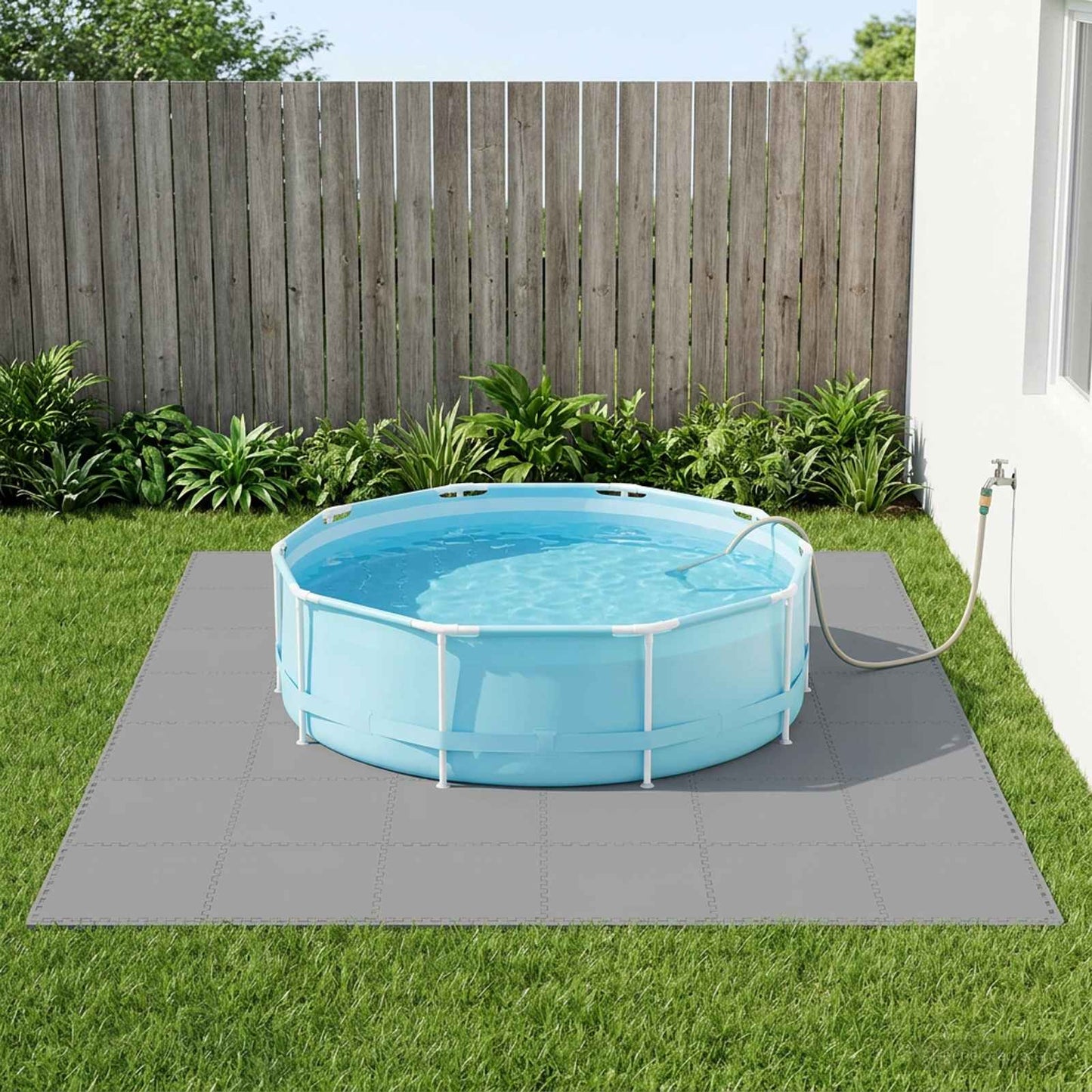 Pool Ground Mat 24 pcs Grey 8.64 m² EVA Foam