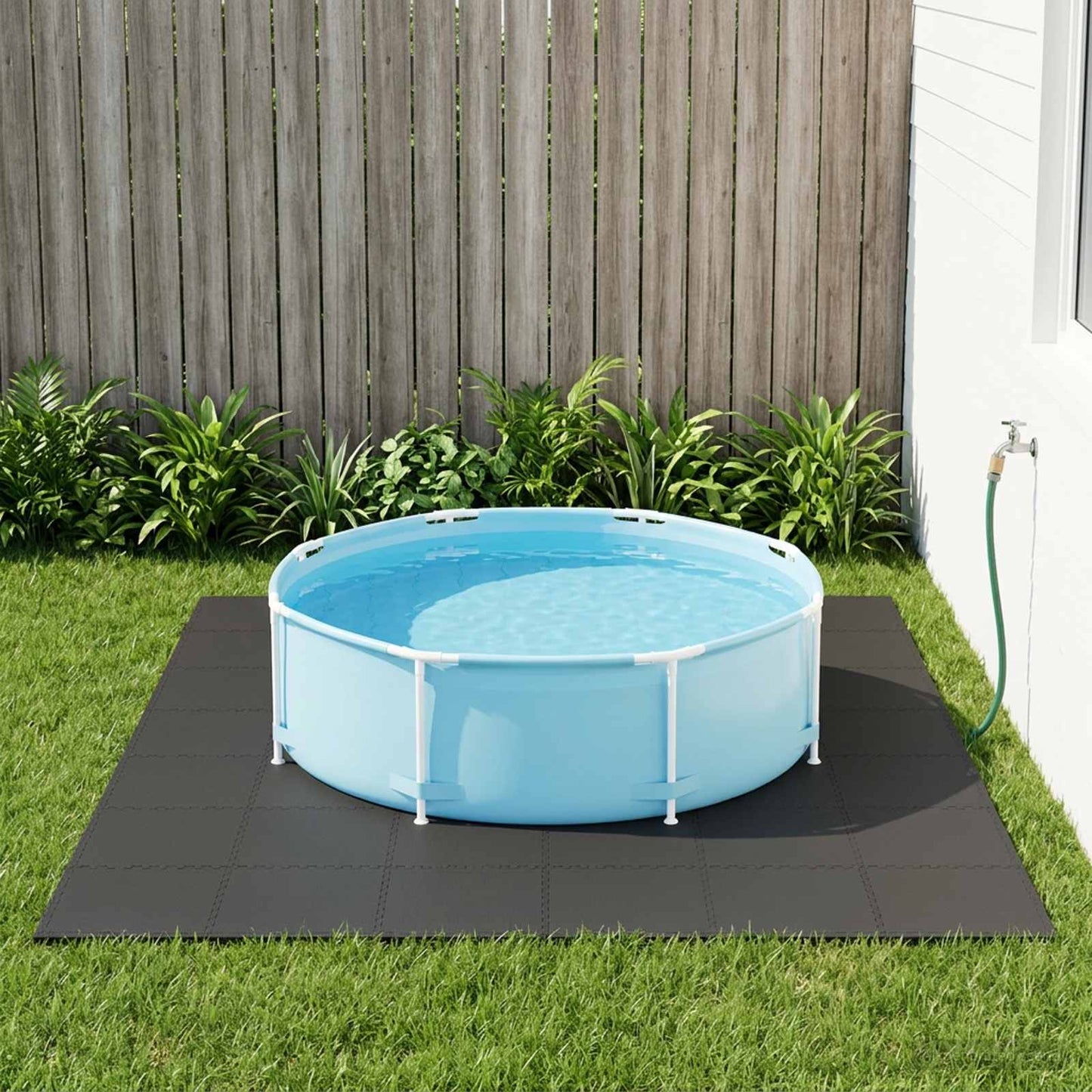 Pool Ground Mat 12 pcs Black 4.32 m² EVA Foam