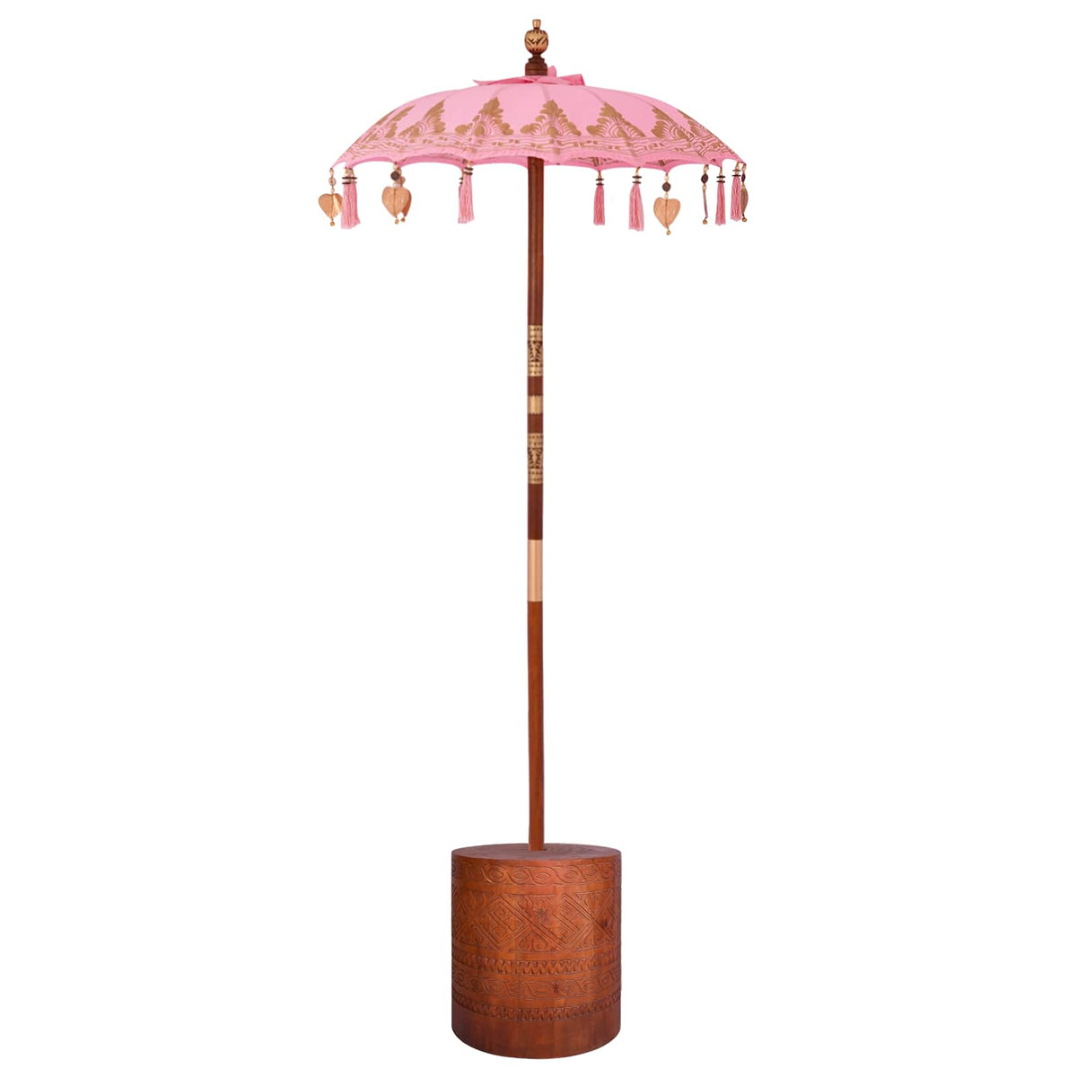 Balinese Parasol with Base 2 pcs Pink