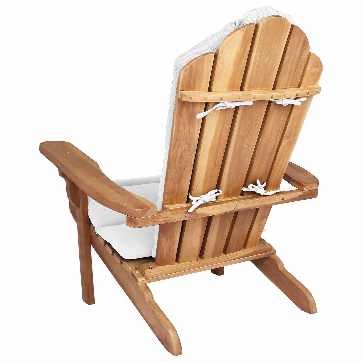 Garden Adirondack Chair Natural Solid Teak Wood