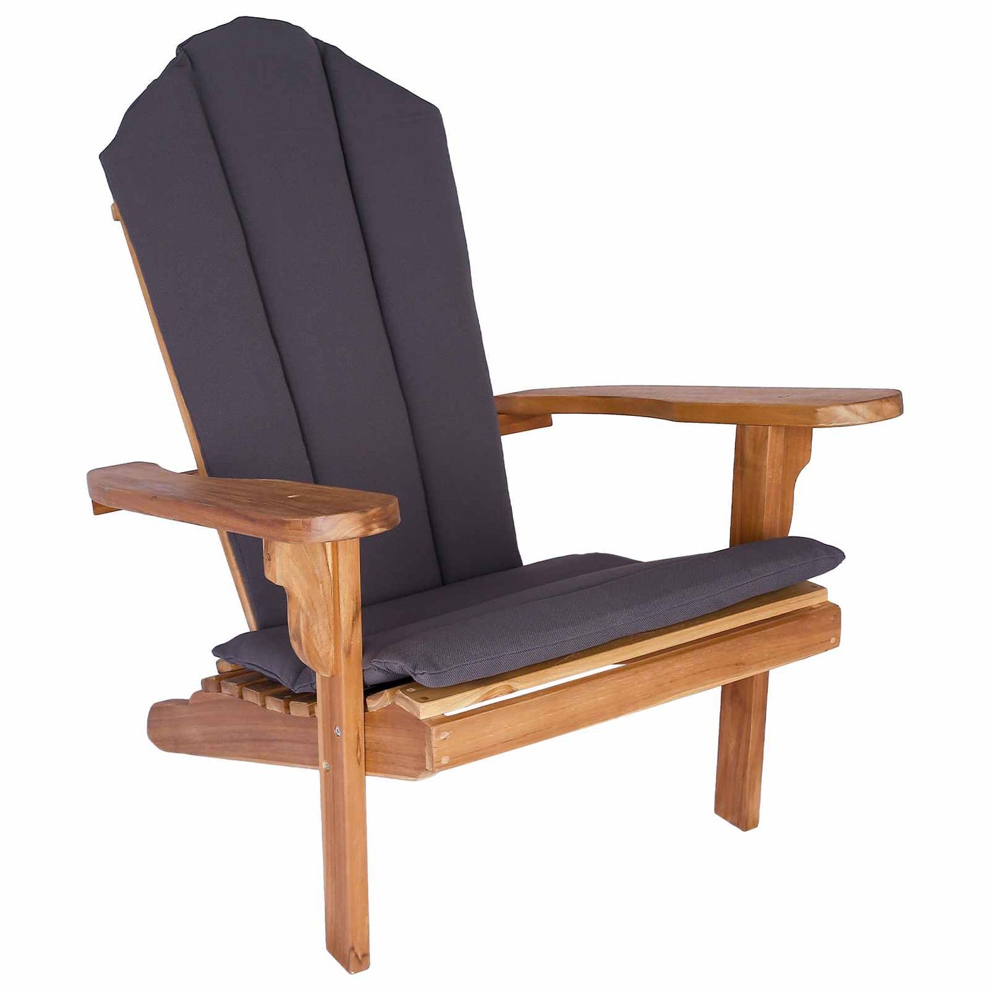 Garden Adirondack Chair Natural Solid Teak Wood