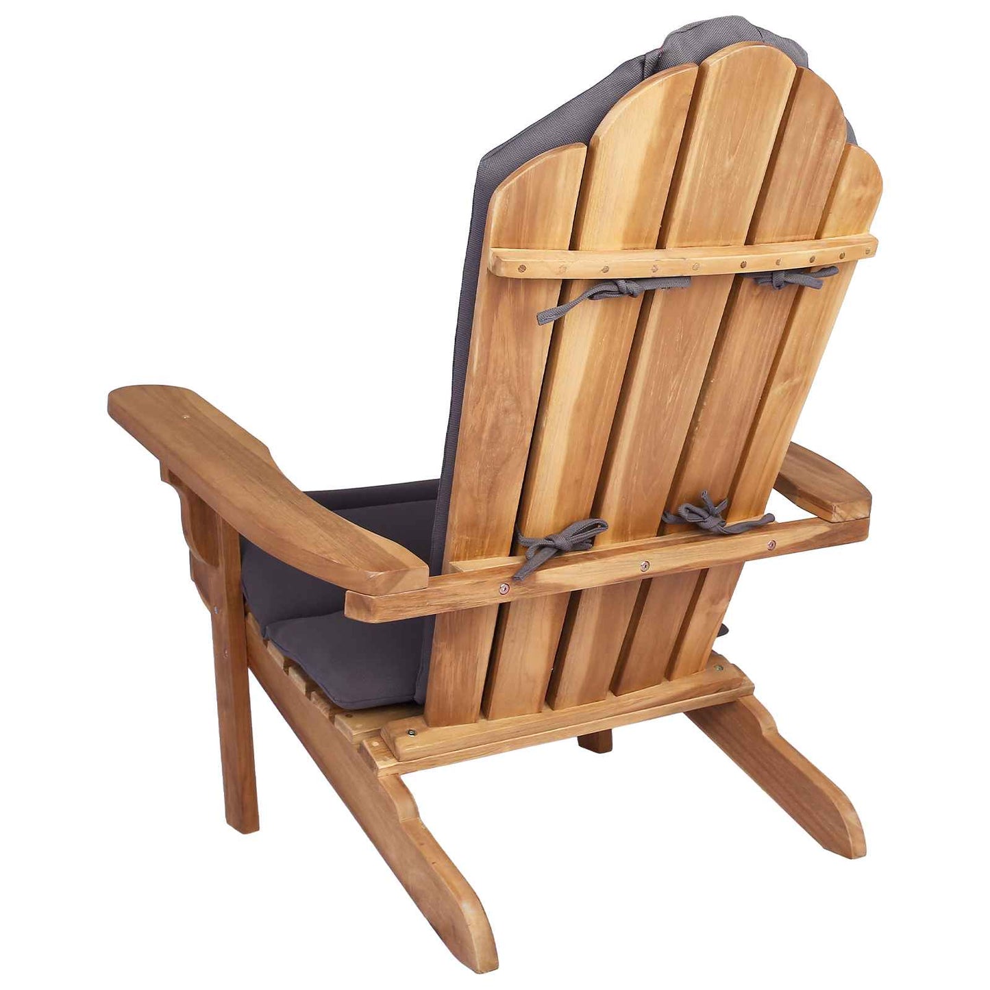 Garden Adirondack Chair Natural Solid Teak Wood