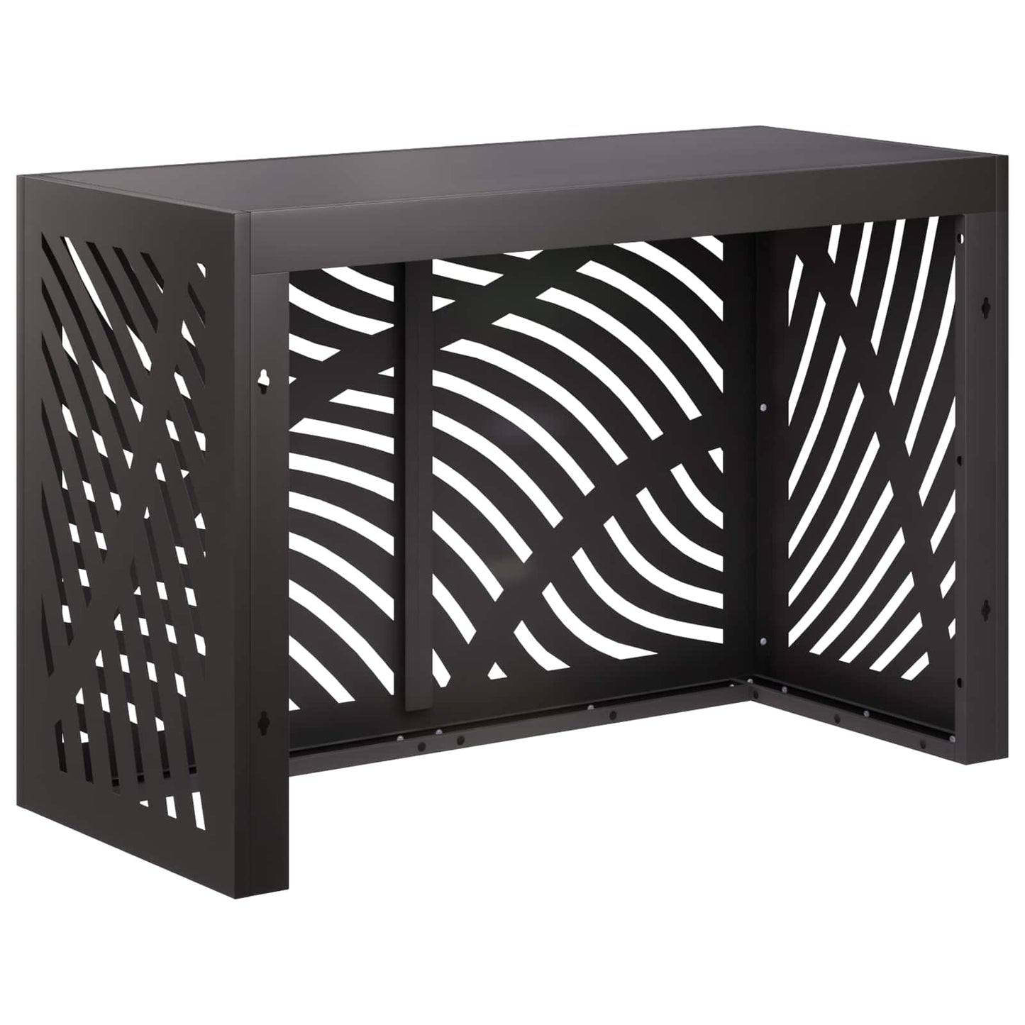 Air Conditioner Cover Black 90 x 40 x 60 cm Steel