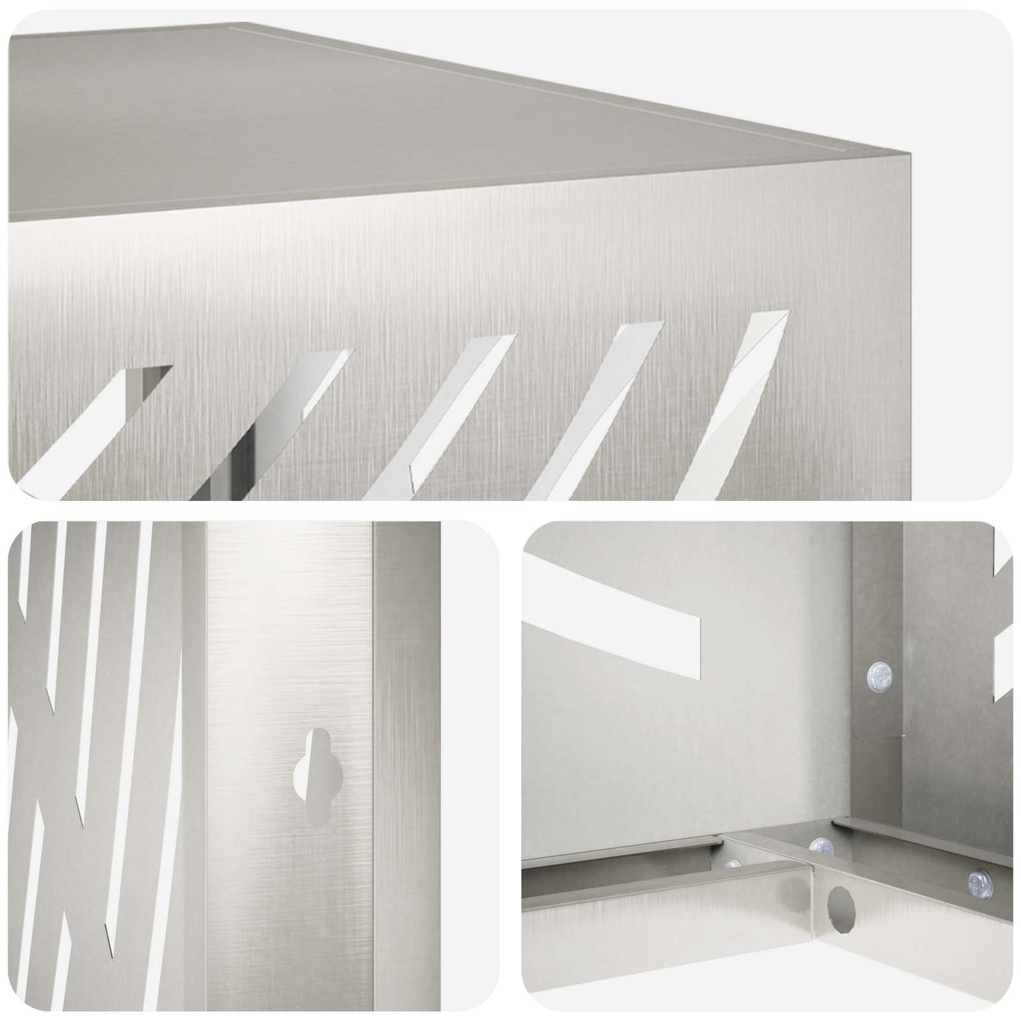Air Conditioner Cover Silver 90 x 40 x 60 cm Stainless Steel