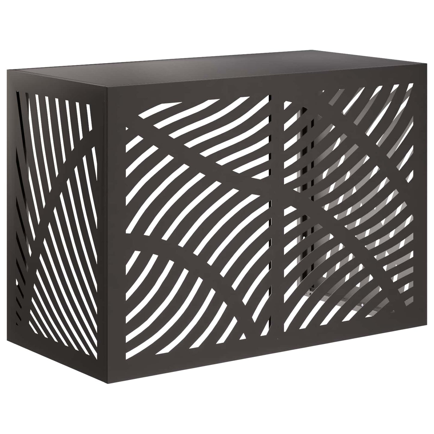 Air Conditioner Cover Black 100 x 50 x 70 cm Steel
