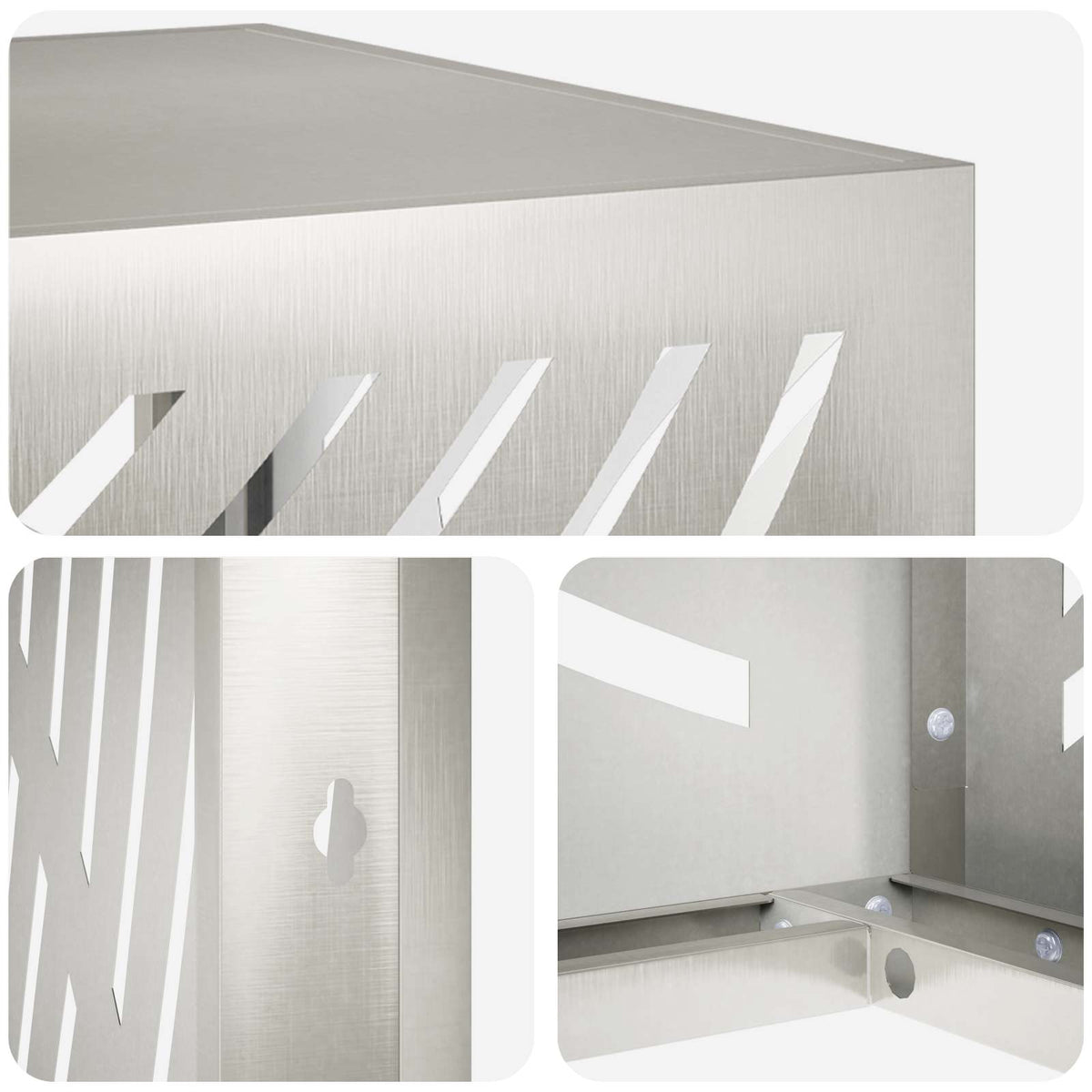 Air Conditioner Cover Silver 110 x 50 x 80 cm Stainless Steel