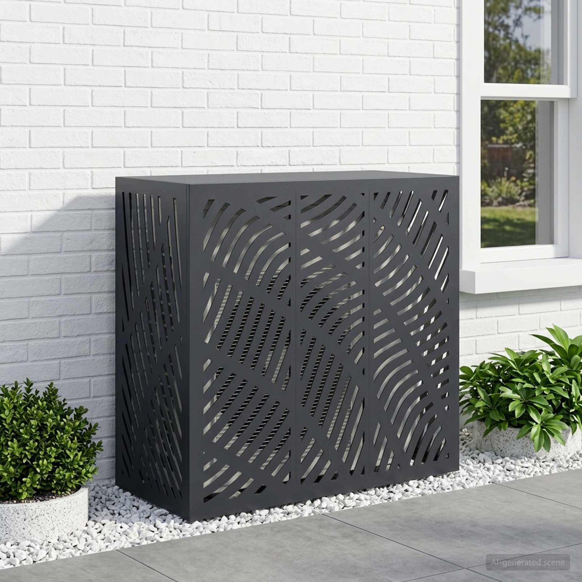Air Conditioner Cover Anthracite 110 x 50 x 105 cm Steel