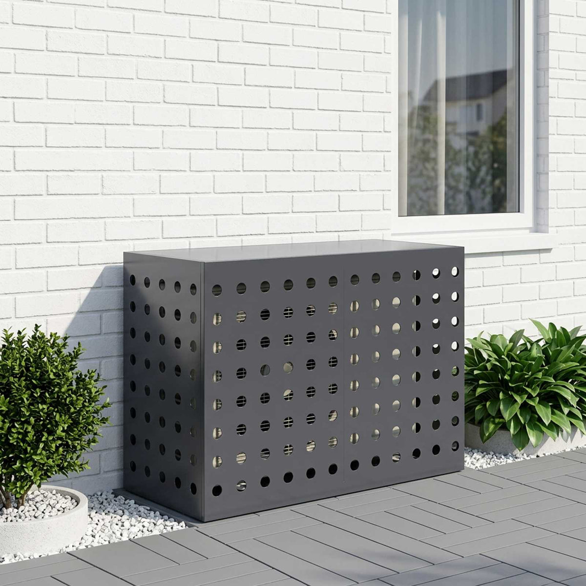 Air Conditioner Cover Anthracite 90 x 40 x 60 cm Steel