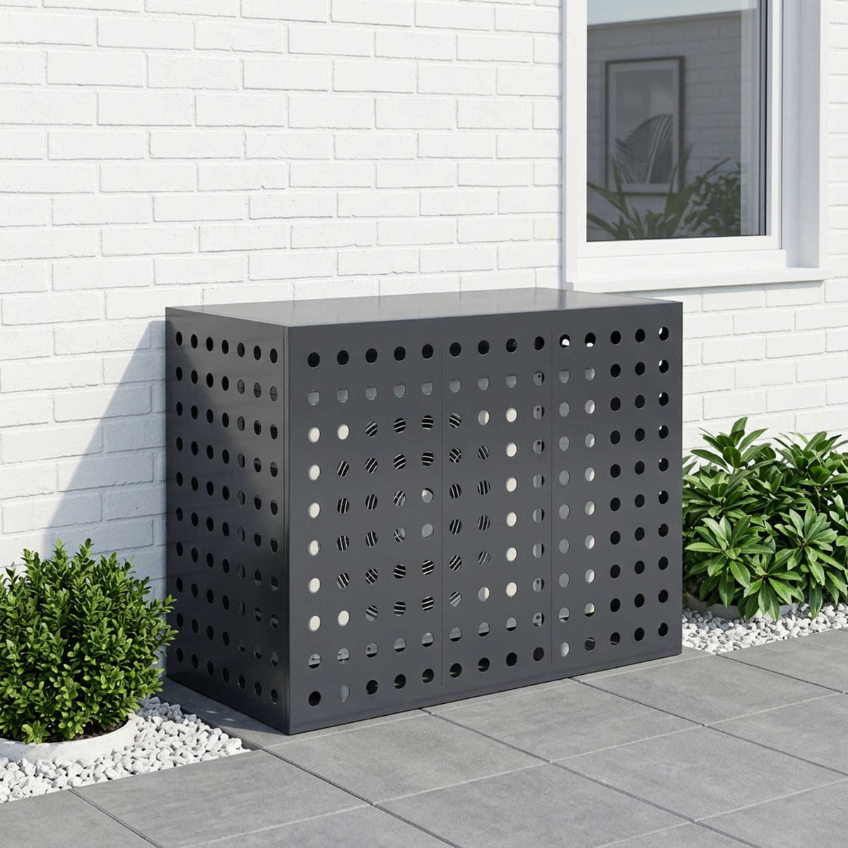 Air Conditioner Cover Anthracite 110 x 50 x 80 cm Steel