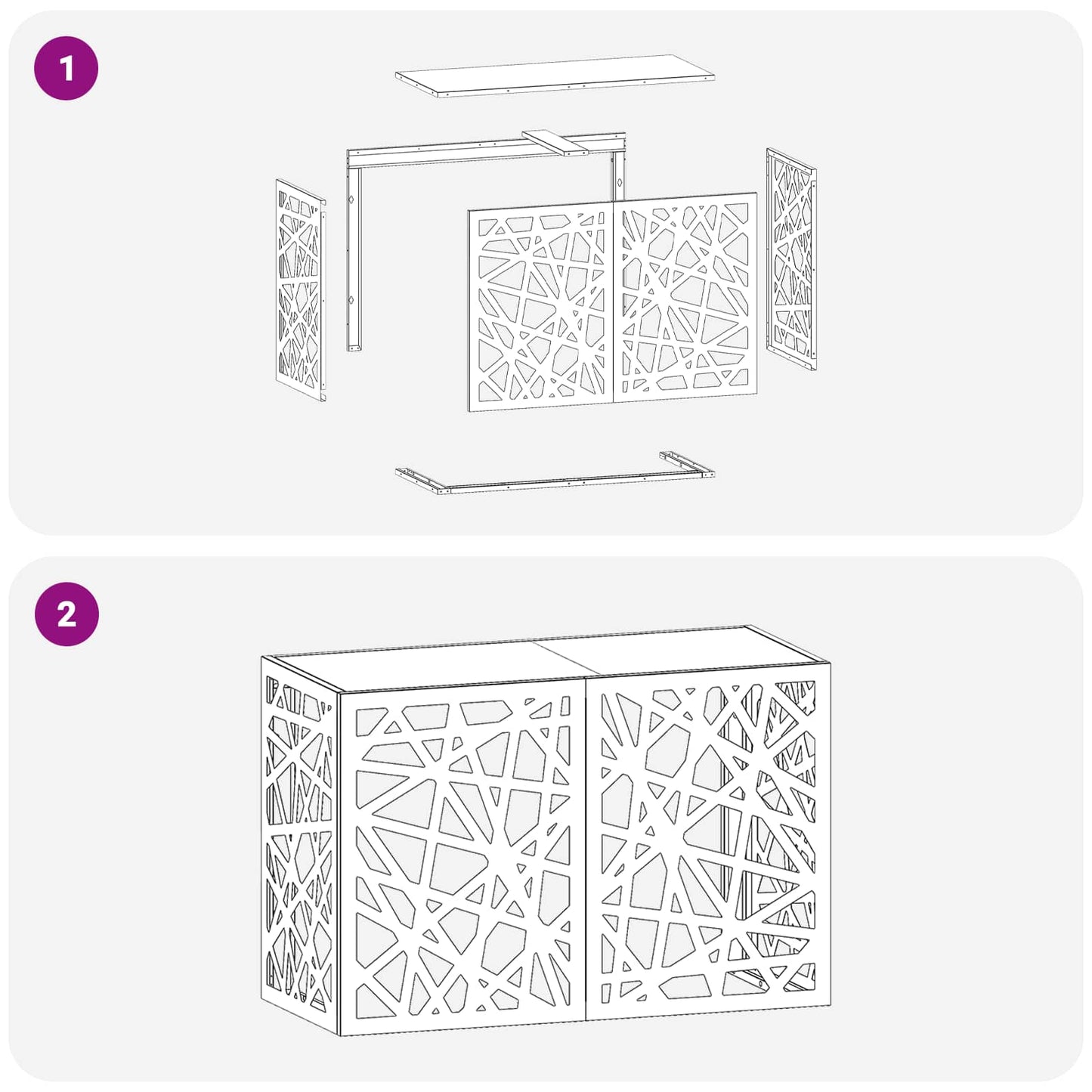 Air Conditioner Cover Silver 90 x 40 x 60 cm Stainless Steel