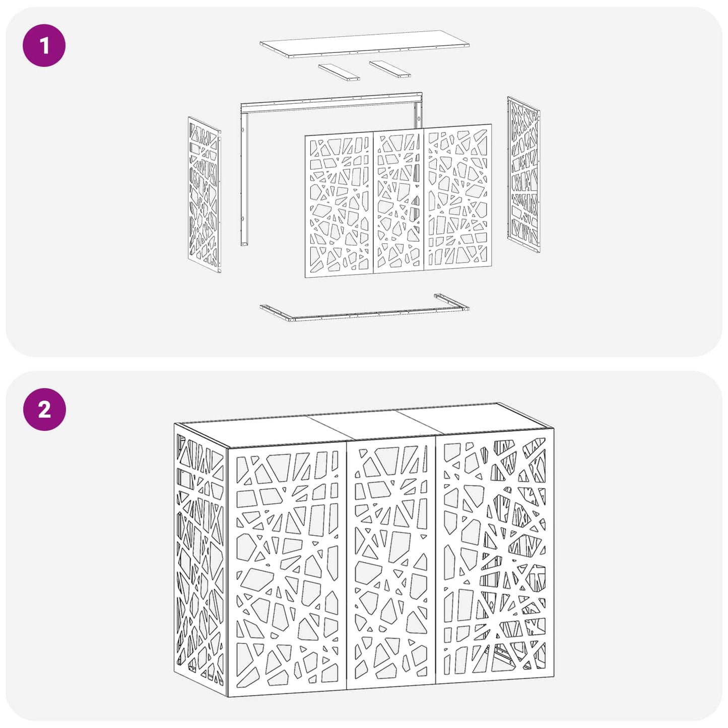 Air Conditioner Cover Anthracite 110 x 50 x 80 cm Steel