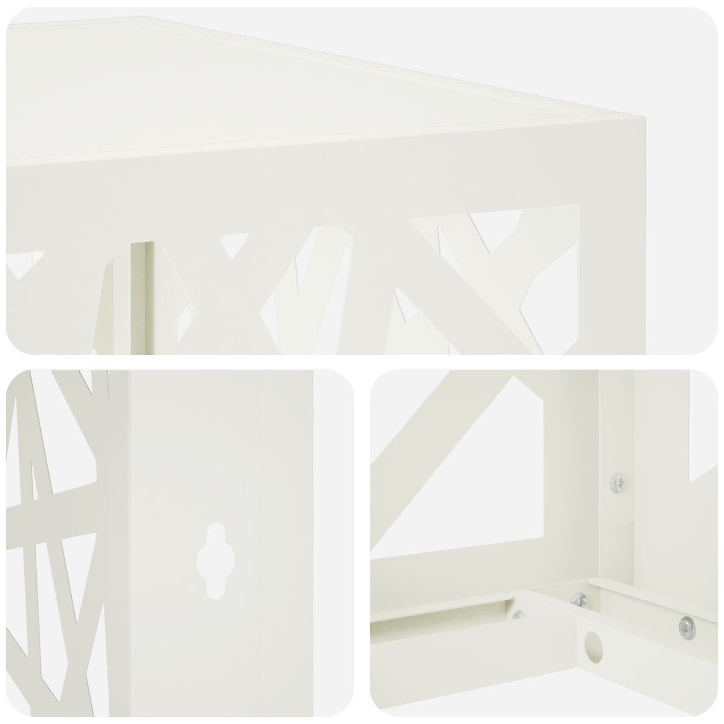 Air Conditioner Cover White 110 x 50 x 105 cm Steel