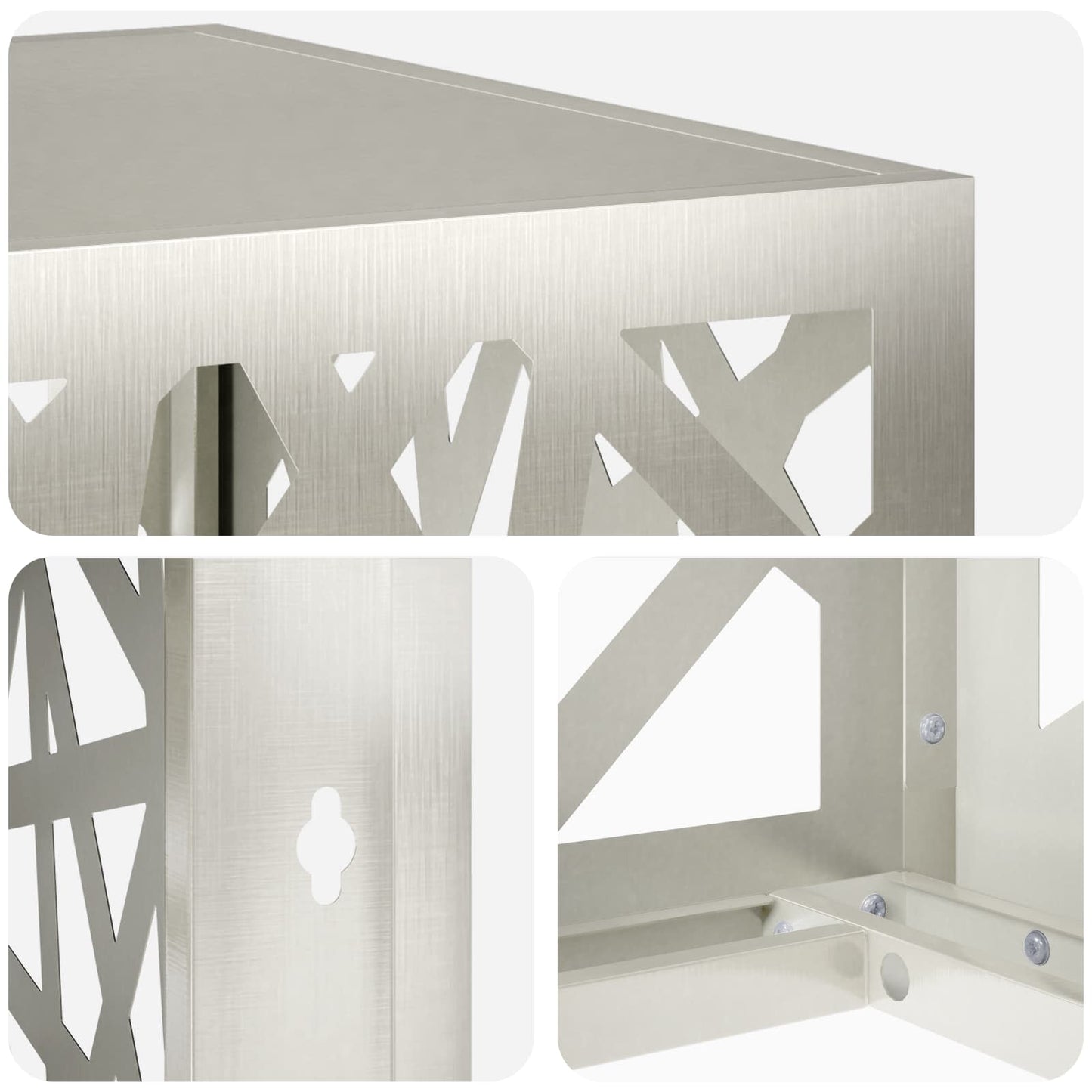 Air Conditioner Cover Silver 110 x 50 x 105 cm Stainless Steel