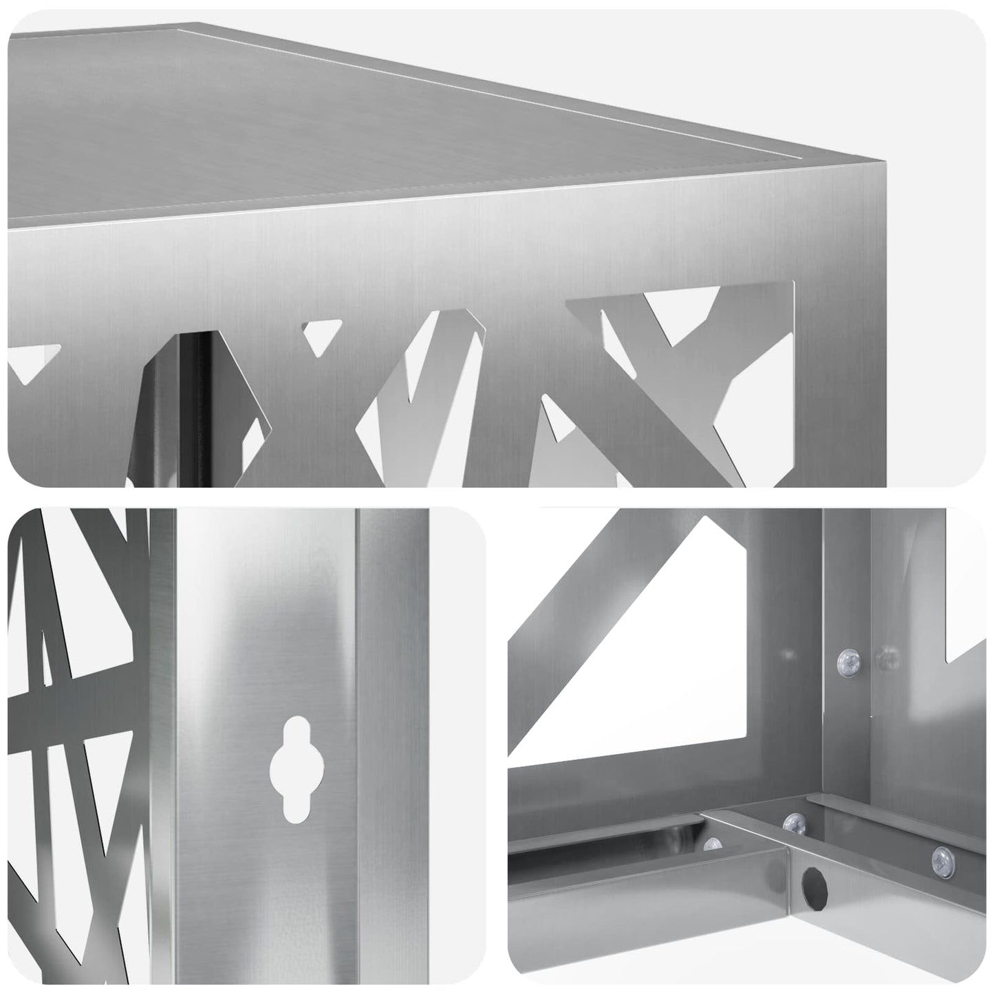 Air Conditioner Cover Silver 110 x 50 x 105 cm Galvanised Steel