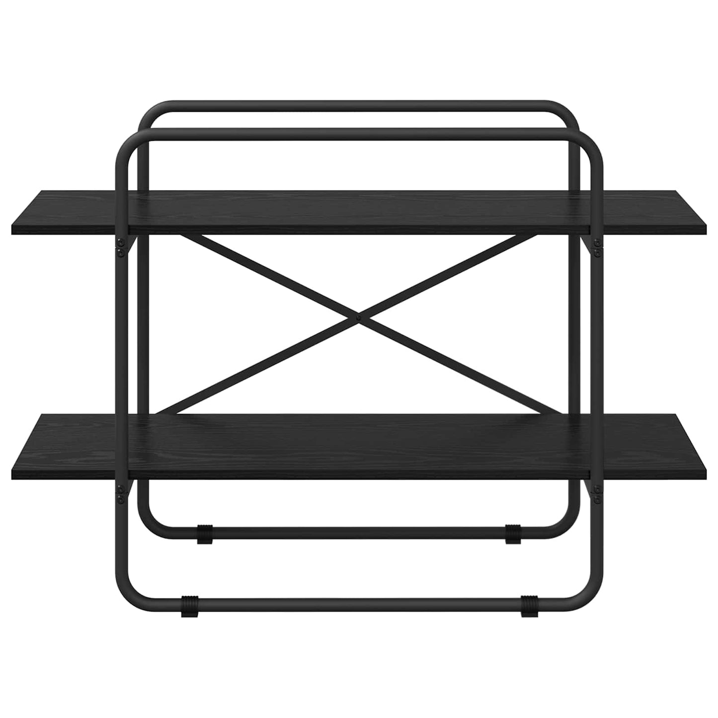 Bookshelf 2-Tier 100 x 35 x 70 cm PB Black Oak