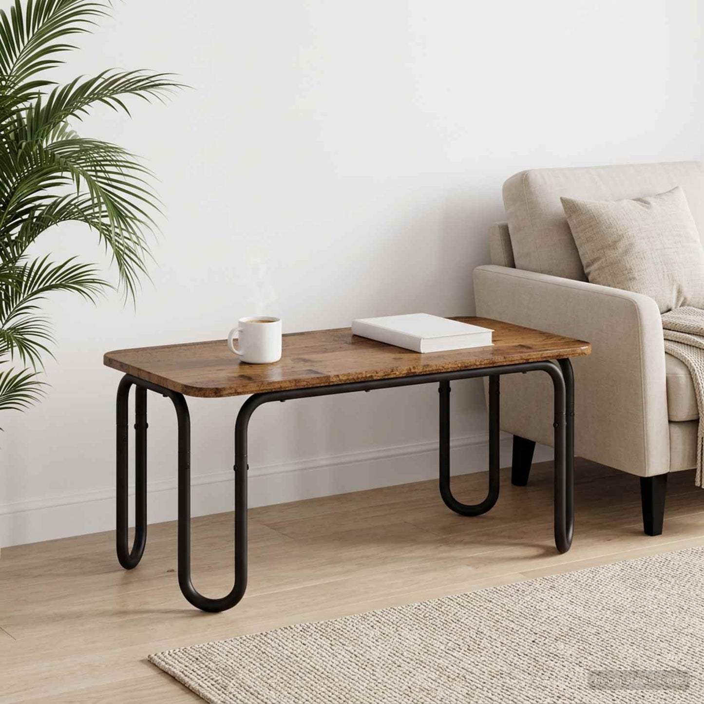 Coffee Table Old Wood 79.5 x 40 x 36 cm Engineered Wood