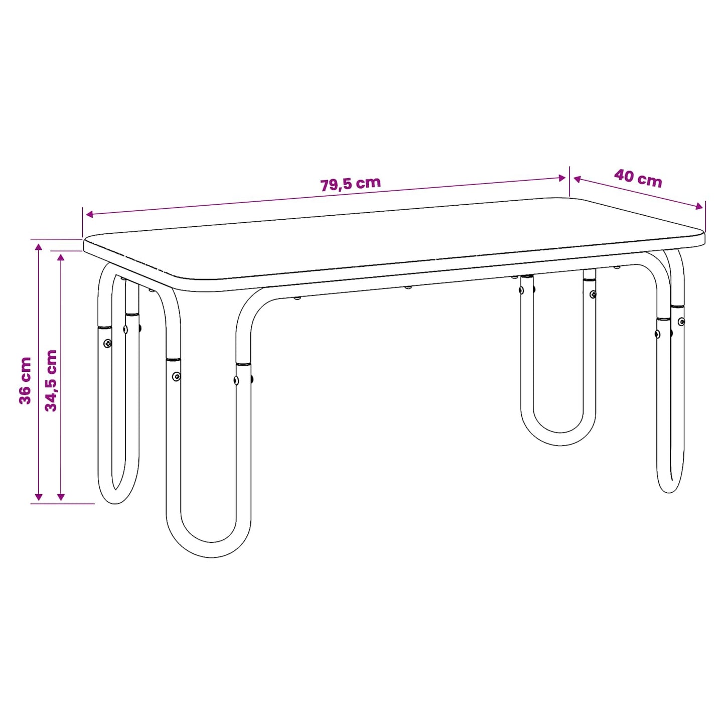 Coffee Table Artisan Oak 79.5 x 40 x 36 cm Engineered Wood