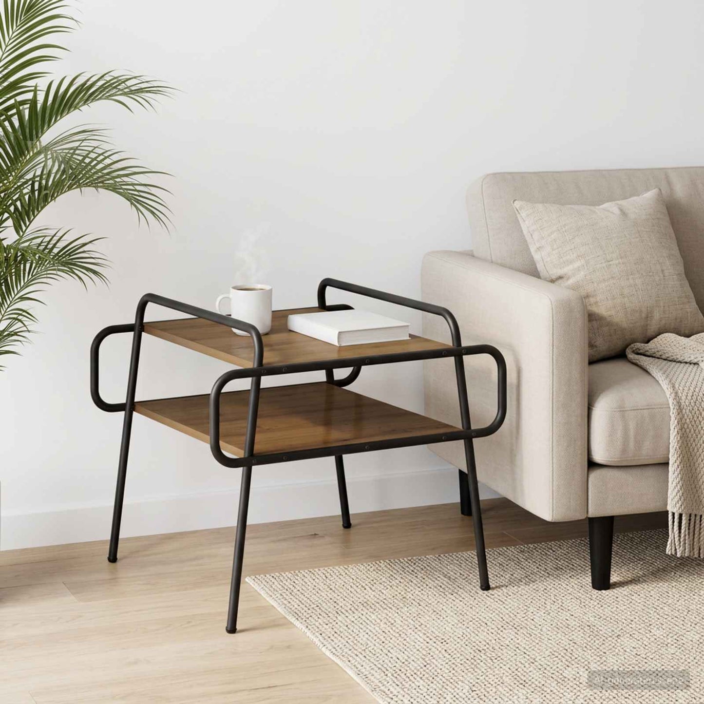 Coffee Table Artisan Oak 50 x 50 x 51 cm Engineered Wood
