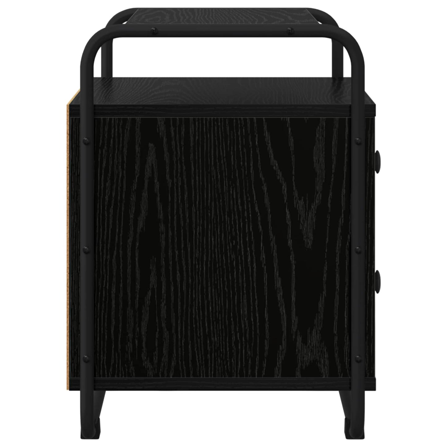 Bedside Cabinet Black Oak 40 x 36.5 x 50 cm Engineered Wood