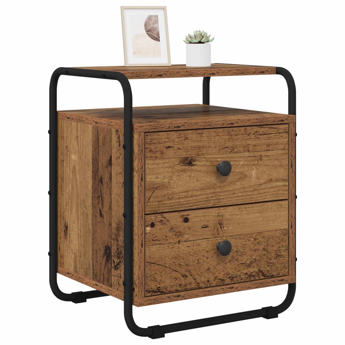 Bedside Cabinet 2 pcs Old Wood 40 x 36.5 x 50 cm