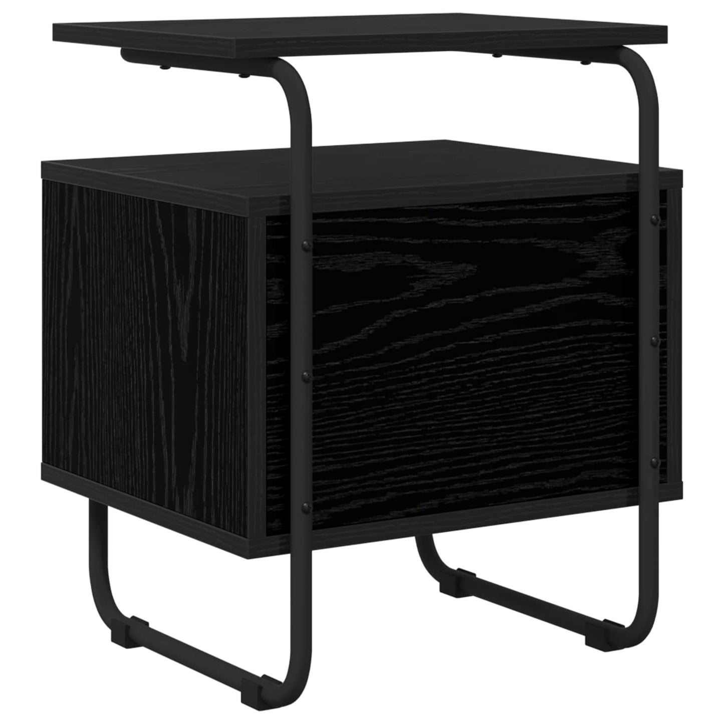 Bedside Cabinet Black Oak 40 x 36.5 x 50 cm Engineered Wood