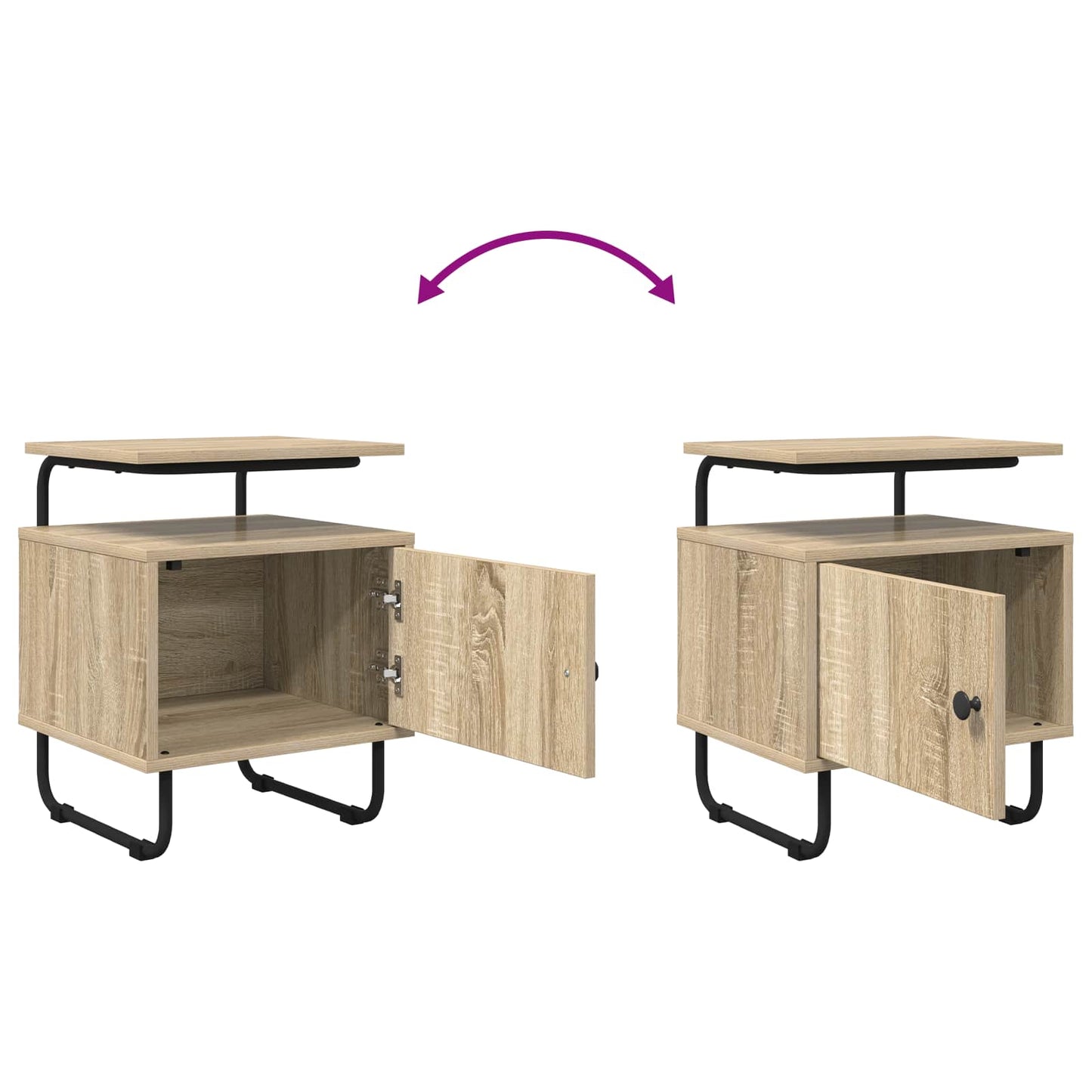 Bedside Cabinet Sonoma Oak 40 x 36.5 x 50 cm Engineered Wood