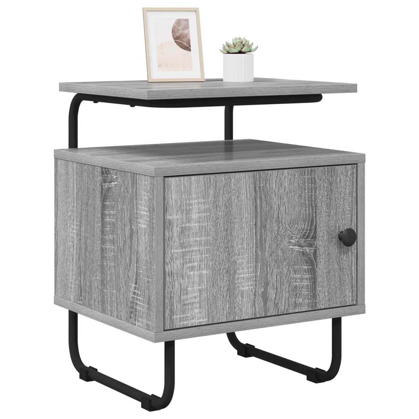 Bedside Cabinet Grey Sonoma 40 x 36.5 x 50 cm Engineered Wood