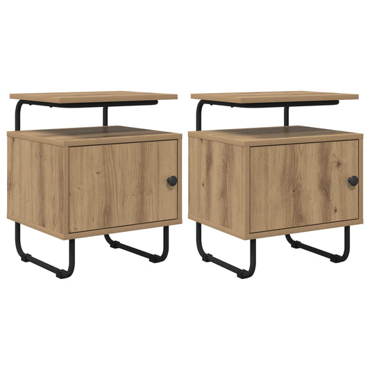 Bedside Cabinet 2 pcs Artisan Oak 40 x 36.5 x 50 cm