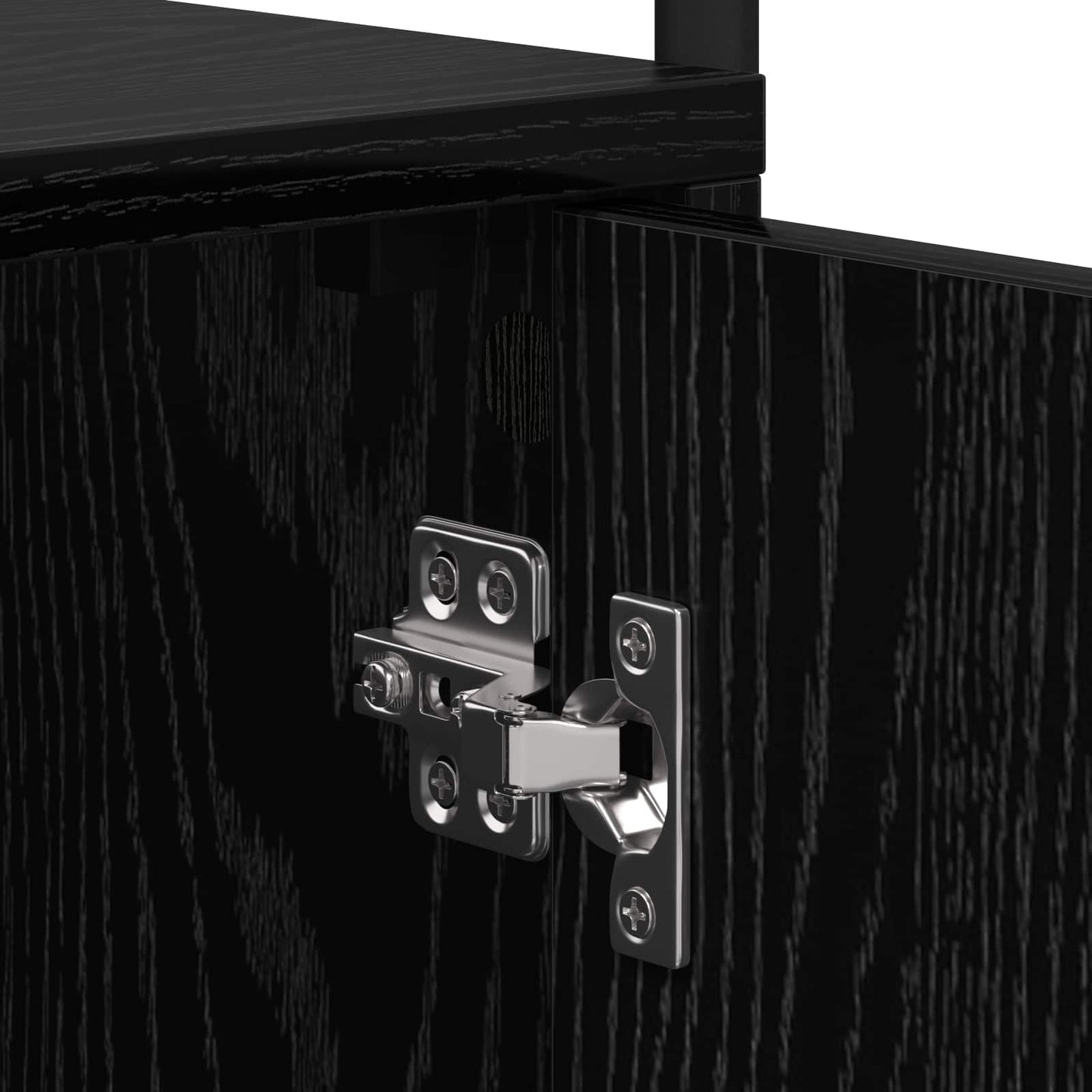 Bedside Cabinet Black Oak 35 x 36.5 x 61 cm Engineered Wood