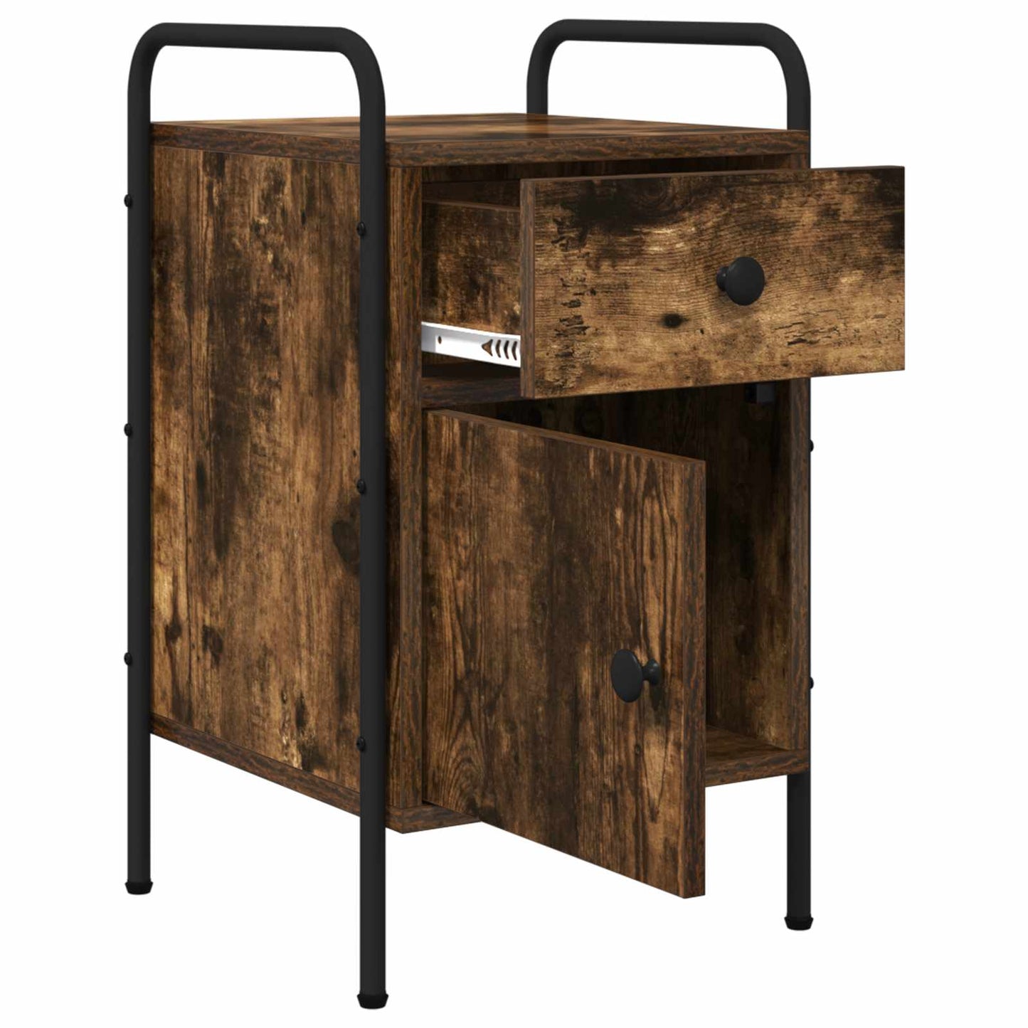 Bedside Cabinet Smoked Oak 35 x 36.5 x 61 cm Engineered Wood