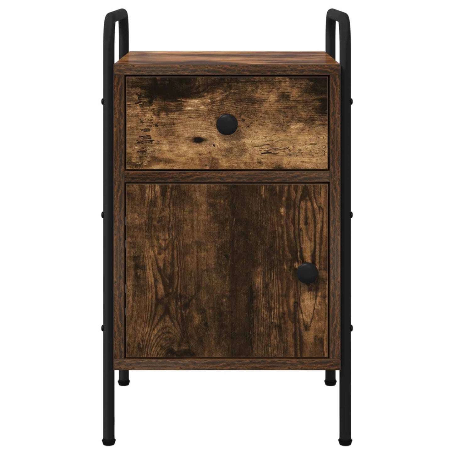 Bedside Cabinet Smoked Oak 35 x 36.5 x 61 cm Engineered Wood