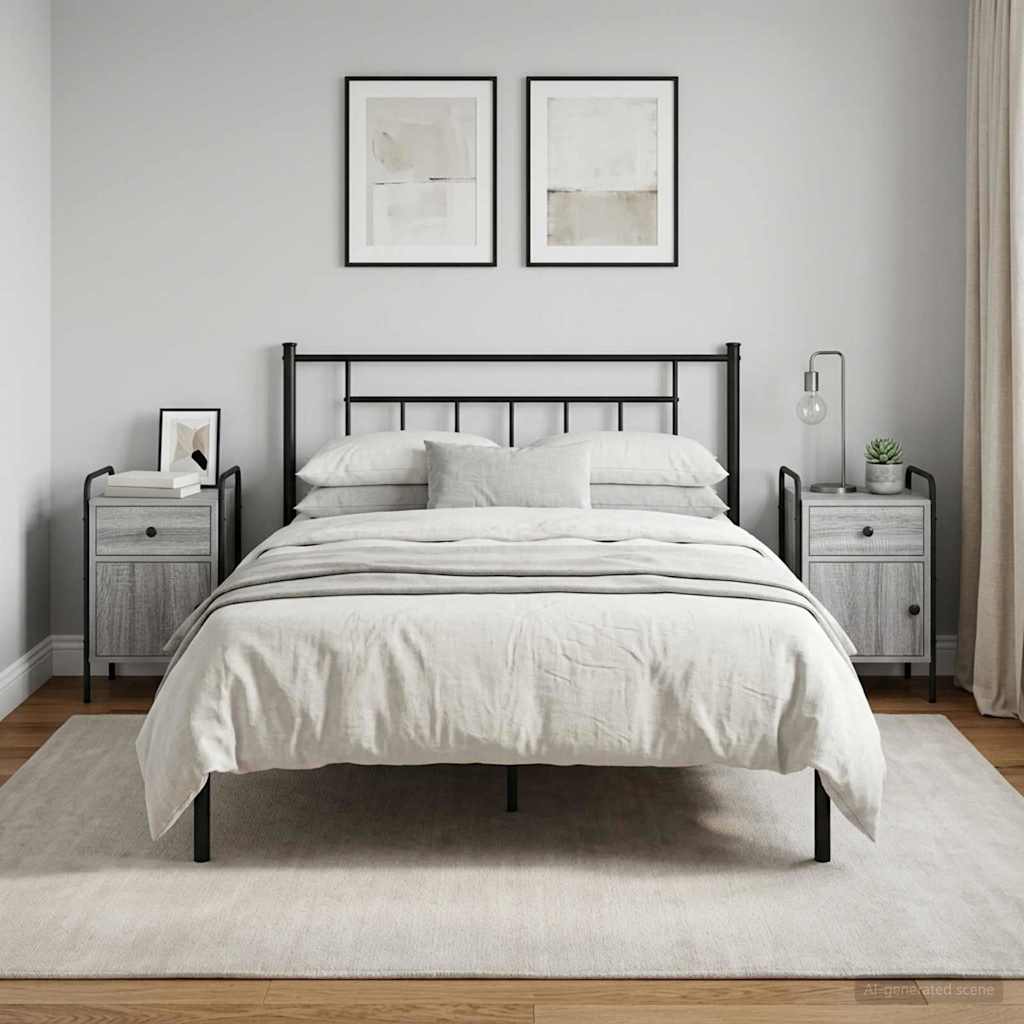 Bedside Cabinet 2 pcs Grey Sonoma 35 x 36.5 x 61 cm